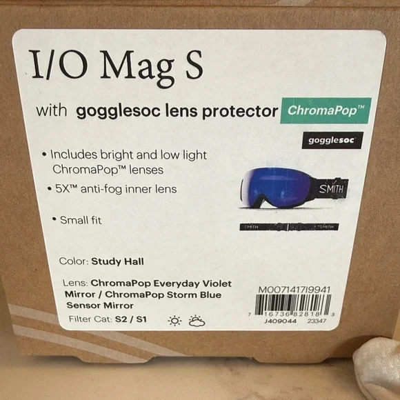 SMITH I/O Mag S Ski Goggles Chromapop Everyday Violet Mirror & Storm Blue Lens - Picture 5 of 8